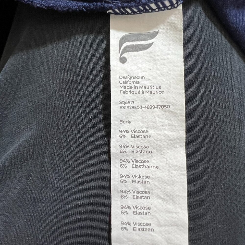 Fabletics side tie Navy T-Shirt Size L - Picture 5 of 7